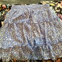 Sienna Sky Blue Floral Skirt Photo 0