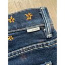 MOTHER Denim  The Vagabond Mini Fray Embroidered Short Blue Jean Skirt 25 Photo 8