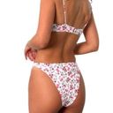 9.0 SWIM Bianca Strawberry White Floral High Waisted Bikini Two Pcs Set Size 6 Photo 2