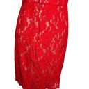 Sans Souci  Red Lace Halter Sleeveless bodycon Dress Size XL Photo 3