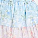 Love Shack Fancy  Ruffle Mini Silk Skirt Floral Rainbow Clouds NWT Size P Photo 7