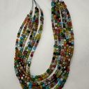 Multicolor Glass Bead Necklace and Bracelet Photo 4