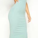 Pretty Little Thing Mint One Shoulder Draped Midi Dress Photo 0