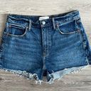 Abercrombie & Fitch The Mom Shorts High Rise Slit Hem Dark Blue Size 8 / 29 Photo 0