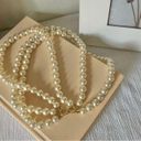 American Vintage Vintage “Morgana” Gold Hook Clasp Three Strand Pearl Necklace Chunky Statement Photo 6