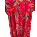 Xhilaration  Women's Dress Medium Red Colorful Lined Adjustable Waist Button Boho Photo 1