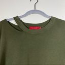 n:philanthropy Zander Distressed Short Sleeve Cotton T Shirt Olive Green Medium Photo 6