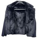 Uniqlo  Black Faux Suede and Faux Fur Women’s Jacket in size Small Photo 7