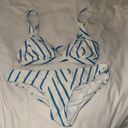 Billabong Blue and White Striped Bikini Photo 0