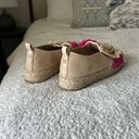 Sam Edelman  Women's 8 Cabrera Taffeta Canvas Espadrille Shoe Beige Pink Coastal Photo 4