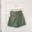 Equipment NEW  Boyde High-rise Leather Shorts Cilantro Photo 5