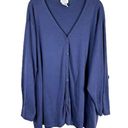 Only  Necessities Plus Size 5X Sweater Cardigan Button Down Blue Long Sleeve 313 Photo 0