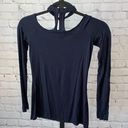 Bailey 44 Navy Blue High Neck Long Sleeve Top Size XS Photo 0