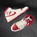 Nike NIB  Air Jordan 1 Mid White Pomegranate Photo 1