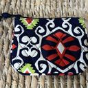 Vera Bradley  Coin Purse Pouch Sunset Valley Zipper 5x4 Navy Orange White Great! Photo 0