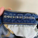 American Eagle  Sz 8 Long Super High Rise Jegging Stretch Denim Blue Jeans Skinny Photo 7