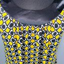 A Byer  Womens Medium M Sleeveless Abstract Geometric Satiny Sleeveless Top Photo 2