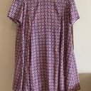 Lush Clothing NWOT Lush from Nordstrom red, blue & cream printed short sleeve shift dress Photo 0