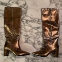 Casadei NWT  BRONZE LEATHER KNEE HIGH BOOTS 36/6 Photo 2