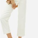 Everlane  The Straight-Leg Twill High-Rise Crop Ankle White Pant Bone Size 0 Photo 0