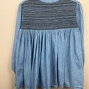 Zadig & Voltaire  Taffy Smocked Cotton Chambray Tunic - size Large￼ Photo 6