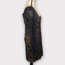 French Connection  Thora Lula Ponte Lace Jersey Dress Women's Large Black NWT Photo 4