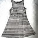 Apt. 9  Black White Jacquard Print Dress size L Sleeveless Pullover A line Midi Photo 3