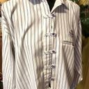 American Vintage Vintage women’s, medium, white and purple, striped, legendary button-down shirt Photo 0