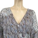 Daytrip  v neck open back mixed print top size small oversized Photo 6