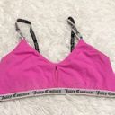 Juicy Couture  Logo Band Keyhole Bralette Hot Pink XL Photo 0