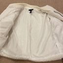 Aqua Sherpa off white zip up jacket Size M Photo 6