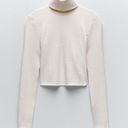 ZARA Nwt Ribbed Cropped Turtleneck Sweater Top Blouse Photo 0