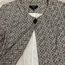 Talbots Brown & White Print 3/4 Sleeve Single Button Blazer Size 10 Photo 5