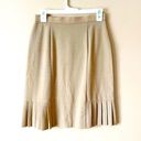 Dress Barn  | Tan Pleated Hem Pencil Skirt Sz 4 Photo 0