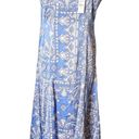 Loft NWT  Bandana Print Slip Dress Blue white sz 8 Photo 5