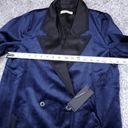 One Teaspoon  Women's Navy Issue Velvet Blazer Long Sleeve Blue Black XS Velour Photo 8