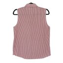 Jenni Kayne Top Womens Size XS Red Striped Collared Button Up Shirt Sleeveless Photo 1