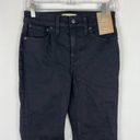 Madewell NWT  Curvy Kick Out Crop Jean Black Rinse Wash Size 27 NEW Photo 2