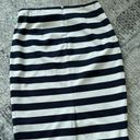 The Limited Striped Pencil Skirt Navy Blue and White Zipper Back Size 0 Nautical Photo 4