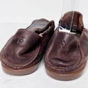 Olukai  Nohea Brown Leather Slide On Loafers Size 8 Women’s Photo 1
