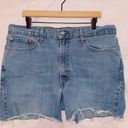 Levi's  550 Medium Wash Denim High Waisted Cut Off Jean Shorts Photo 0