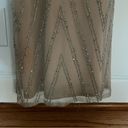 Adrianna Papell  Champagne Beaded Sequin Wedding Guest Dress Photo 7