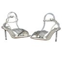 Schutz NEW NIB  Mila Rhinestone Bow Heel Sandal In Pearl Photo 10