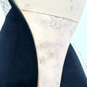 Loeffler Randall  Rae d'Orsay Cream Snakeskin Black Suede Wedge Pump Shoe Sz 9.5 Photo 7