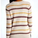 Mason & Belle  Ellie Textured Long Sleeve Sweater - Cream/Browns - size L Photo 3