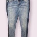 Juicy Couture  Sparkled Tuxedo Stripe Straight Leg Jeans - size 10 Photo 0