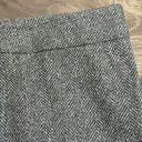 Lafayette 148  Menswear Herringbone Gray Silk And Wool Trouser Cropped Pants 12 Photo 3