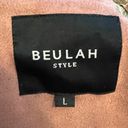 Beulah  Faux Suede Coral Fringe Jacket Size L Photo 5