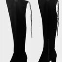 Call it spring The  a suede over-the-knee 3” block heel black boot. Size 8.5 Photo 7