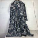 Hunter Bell RTR 
Hattie Dress White/Blue Floral Print Sz Medium MIDI long sleeve Photo 7